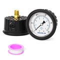 MEANLIN MEASURE 0~100Psi Stainless Steel Liquid Filled Pressure Gauge 1/4" NPT 2.5" FACE DIAL with Rubber Protective Sleeve, Center Back Mount