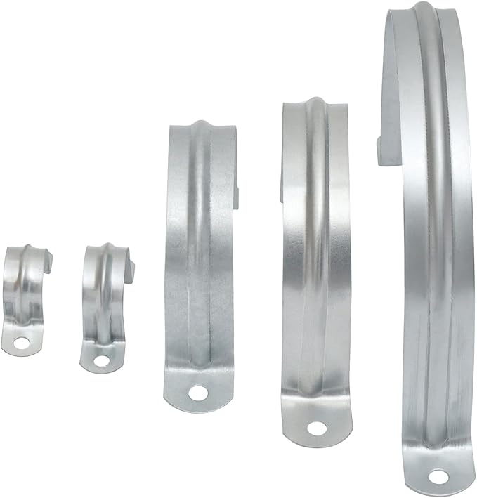 3/4 Inch（20 mm） Reinforced Rigid Pipe Strap,30 PCS 2 Holes U Bracket Cable Clamp Hanger,Zinc Coated Tension Tube Clip,Conduits Strap Clamps for Pipe Fixing on Various Surfaces