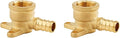 2-Pack 1/2" Brass Drop Ear Elbow, 1/2Pex Fitting, 1/2 No Lead，Corrosion-Resistant, NSF UPC Certified.ASTM F1807