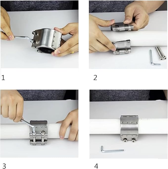Pipe Repair clamp,Leak Sealer,Emergency Pipe Repair Kit for Plastic and Metal Pipes (33mm-36mm/1 inch)