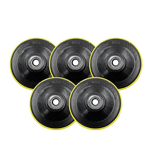 SHDIATOOL 4-Inch Backer Pad Backing pad of Foam Plastic Body with 5/8-Inch-11 Thread for Diamond Polishing Pads Pack of 10