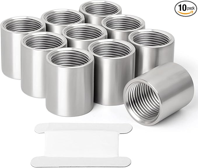 TAISHER 10PCS 304 Stainless Steel Cast Pipe Fitting, Coupling, 3/4" x 3/4" NPT Female Threaded