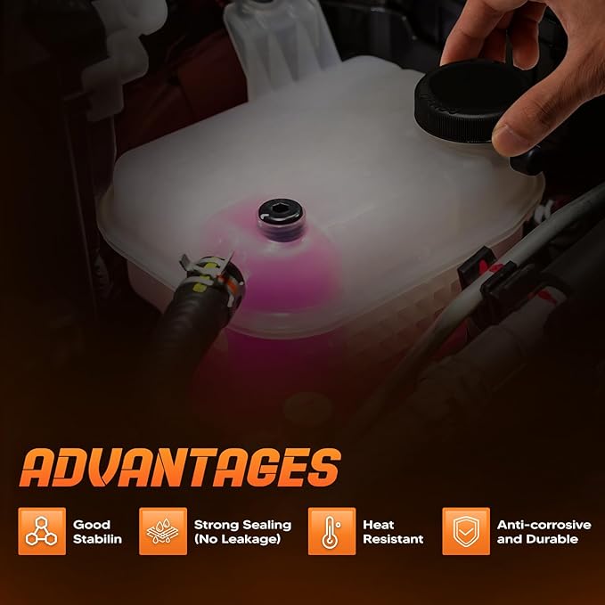 HD8187 Engine Coolant Overflow Recovery Expansion Tank [with Cap & Hose] Compatible with Chevrolet & GMC & GM Vehicles - 1981-1987 CK Series, 1988-1991 RV Pickups, Blazer, Suburban, Full Size Truck