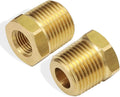 3/8 Inch NPT Male to 1/8 Inch Female NPT Thread Brass Fitting Reducing Hex Head Bushing Pipe Hose Adapter Convert Max 1200 PSI Pack of 2