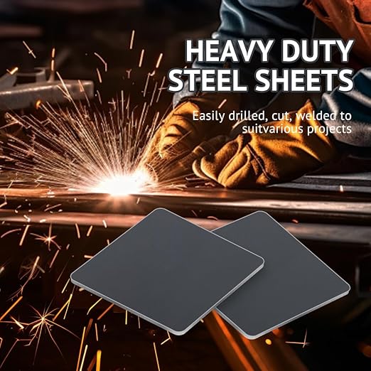 10 X 10 X 1/4 Inch A36 Steel Plate Hot Rolled,Stainless Steel Plate,A36 Square Hot Rolled Steel Base,Square Weldable Metal for Structural Support and Industrial Use(2, 10" x 10"x1/4")