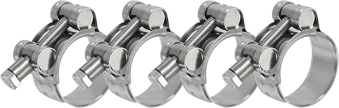 PATIKIL 32-35mm T-Bolt Hose Clamp, 4 Pack Intercooler Pipe Tube Clamps 304 Stainless Steel Radiator Hose Clamp for 1.26"-1.38" Pipe