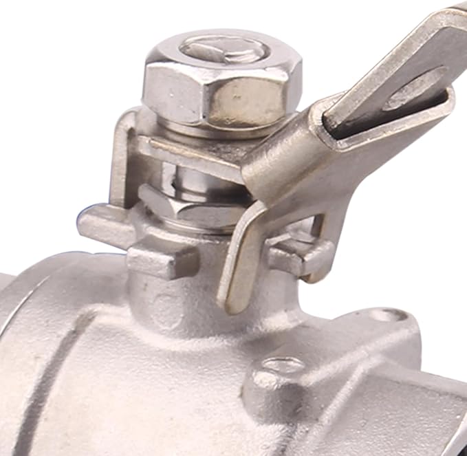DERNORD 2 Pack Stainless Steel 304 Ball Valve, Full Port Heavy Duty for WOG with Locking Device (1" NPT)