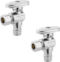 Angle Stop Valve,1/2 Inch Pex Expansion X 3/8 Inch OD Compression Angle Shut-off Valve with 1/4 Turn on/off (Pack of 2,ASTM F1960)(VALVE094)