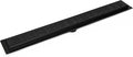 SereneDrains 304 Stainless Steel Matte Black Shower Drain Kit 24 Inch Linear Shower Drains for Tile Floor Long Hair Catcher Strainer Grate Cover Bathroom (Matte Black, 24 Inch)