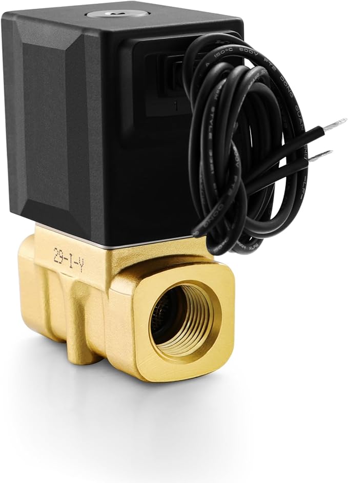 Brass Electric Solenoid Valve AirTAC 2WA050-15 1/2 NPT DC24V Fluid Control 2/2 Way Direct-acting Normally Closed for Water Air Gas Oil