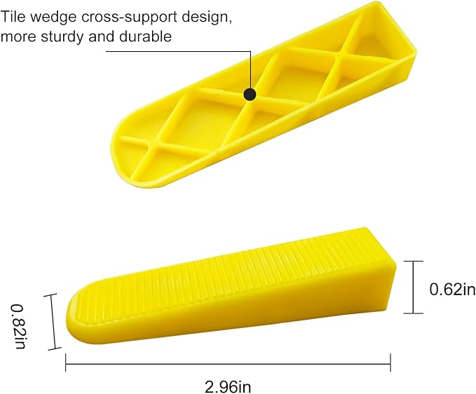 Tile Leveling Wedges 1260 pieces Reusable Tile Leveler System for 1/8" 1/12" 1/16" 1/32"tile Spacers, Tile Leveler clips Tools Wall Floor Tile Stone Installation