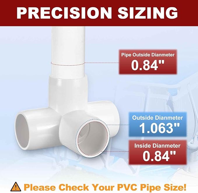 12Pcs 1/2" Elbow PVC Fitting, SCH40 4-Way Tee Furniture Grade PVC Pipe Fitting, DIY Corner Elbow Connector for Building Furniture, Greenhouse Frame Connection, Socket x Socket