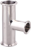 DERNORD Reducing Clamp Tee 3 Way Stainless Steel 304 Sanitary Fitting (2 inch x 2 inch x 1.5 inch)