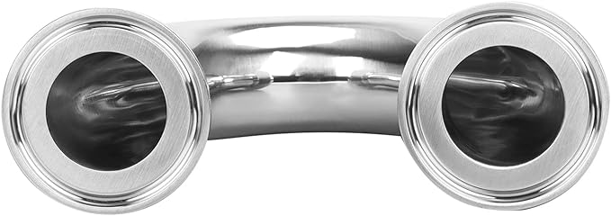 DERNORD 1.25" Tube OD Elbow 180 Degree Sanitary Pipe Fitting SS304 Tri Clamp 1.5 Inch