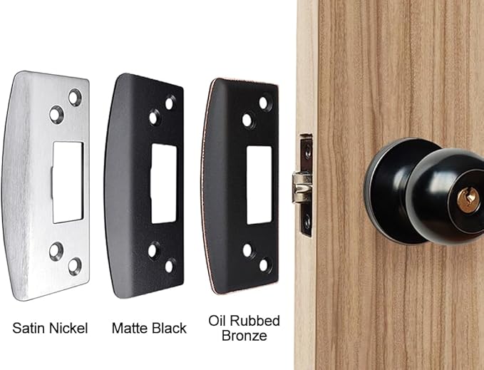 Oversized Door Strike Plate, Extra Large Striker Plate, Large Opening to Fix Door Latch Misalignment, Cover Worn Jamb Slot, Heavy Duty Version(Oil Rubbed Bronze, 1 Pack)