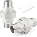 TAISHER 1PCS 304 Stainless Steel Union，1" NPT Male x 1" NPT Male Cast Pipe Fitting