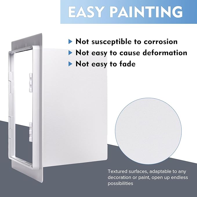 Donext Access Plumbing Panel for Drywall Ceiling, 12x12 in Plastic Access Door, Wall Hole Cover Plate for Plumbing & Electrical & Wiring, White