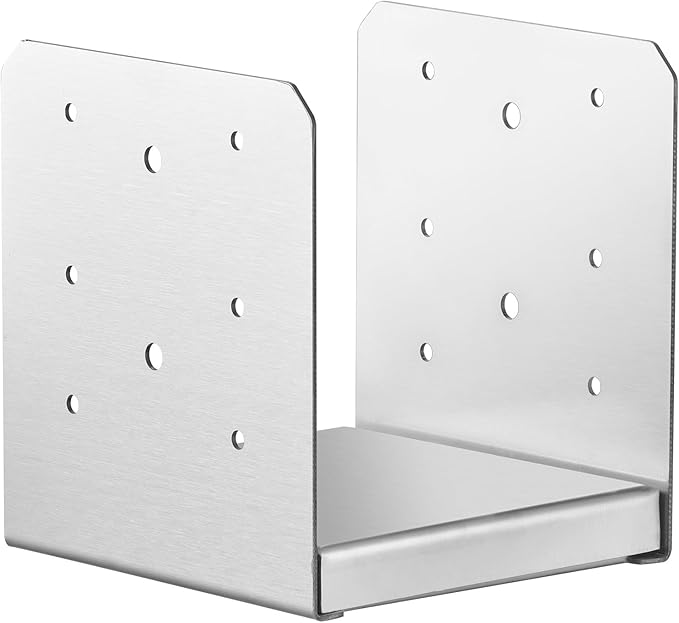 VEVOR 6"x 6" Post Base, 10Pcs Stainless Steel Adjustable Post Anchor Bracket(Internal 5.9 x 5.5"), Adjustable Post Base for Pavilion Deck Porch Handrail Railing Support Decorative Anchor Plate
