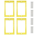 4 Pack Electrical Outlet Extender for Outlet Box and Outlet Switches, 1/2 Inch Outlet Box Extender Including Installation Screws,Yellow Outlet Box Extenders for House Decoration