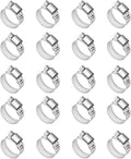 Hose Clamp-20pcs Stainless Steel Hose Clamps Adjustable 1/4''-7/16''(6-12mm) Worm Gear Hose Clamp,Metal Fuel Line Pipe Clamp for Fuel Line,Plumbing,Mechanical Applications,Radiators,Garden etc.