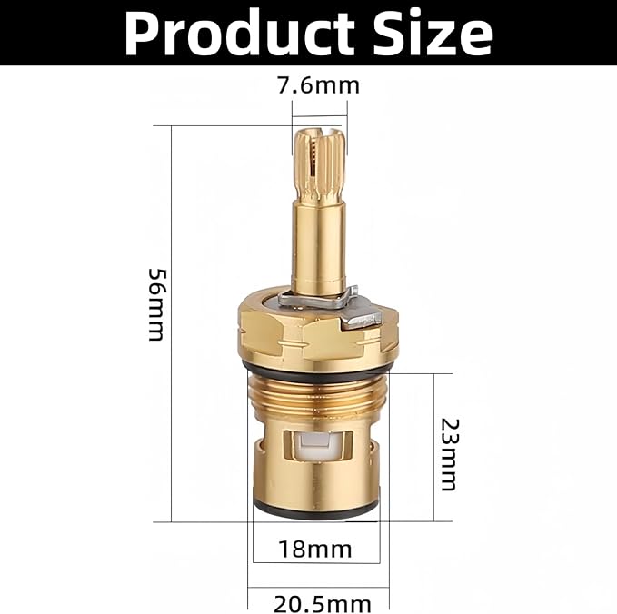 2 Pack Replacement Cartridge for American Standard 994053-0070a & 994053-0070a/H – Compatible with Bathroom, Kitchen, Bathtub Faucets – Hot/Cold Water Brass Stem (Model 4Z-24H)