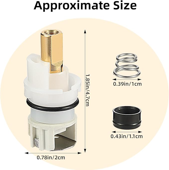 RP25513 Faucet Stem Replacement for Delta Two Handle Faucet Repair Kit, 2 Pack Cartridge Parts w/ RP4993 Seats & Springs, Includes RP24096 RP24097