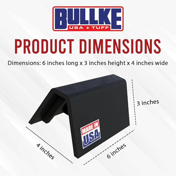 BULLKE USA-Made Rooftop Pipe Support CTL - 6" Heavy Duty - 250 lbs Capacity - Pipe Cradle & Conduit Support - 100% Recycled Plastic - 4 Pack