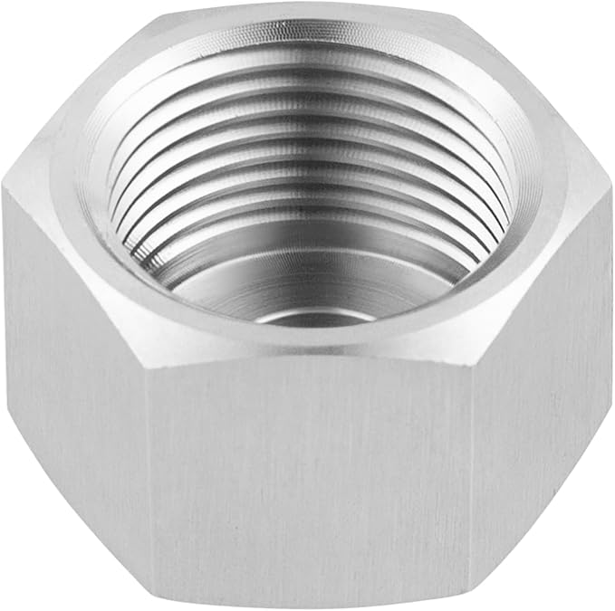 Yoebor 304 Stainless Steel Pipe Fitting Hex Cap Heavy Duty 1/4" NPT Female (Pack of 2)