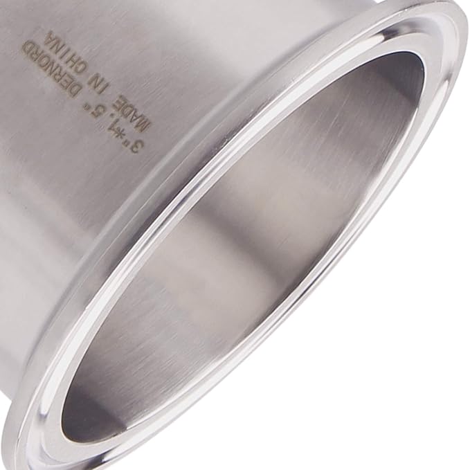 DERNORD Tri Clamp Bowl Reducer Sanitary Fitting Stainless Steel 304 (Tri Clamp Size: 3 inch x 2 inch)