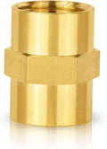 100-PCs HeSun Brass Pipe Fitting, 3/8" NPT Female x 3/8" NPT Female Hex Pipe Adapter