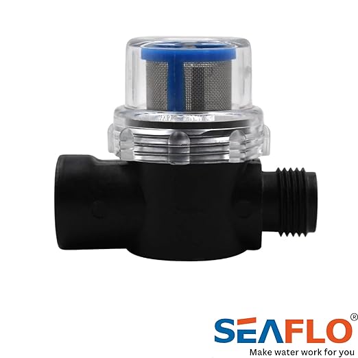 SEAFLO Water Pump Inline Strainer Filter (51S01) - 1/2" NPSM Inlet/Outlet - RV Replacement- Compatible, Shurflo, and WFCO Pumps (10-Pack)