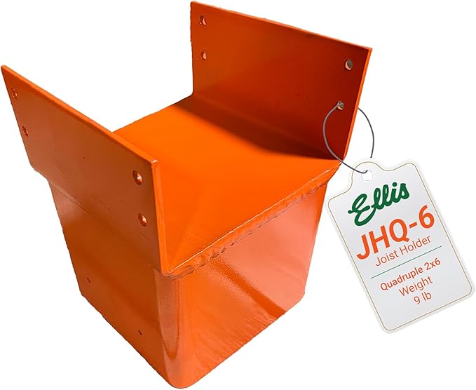 Ellis Manufacturing Joist Holder, 6x6 Secure Posts to Joists in Crawl Space - Extra Lateral Support, Quadruple 2x6