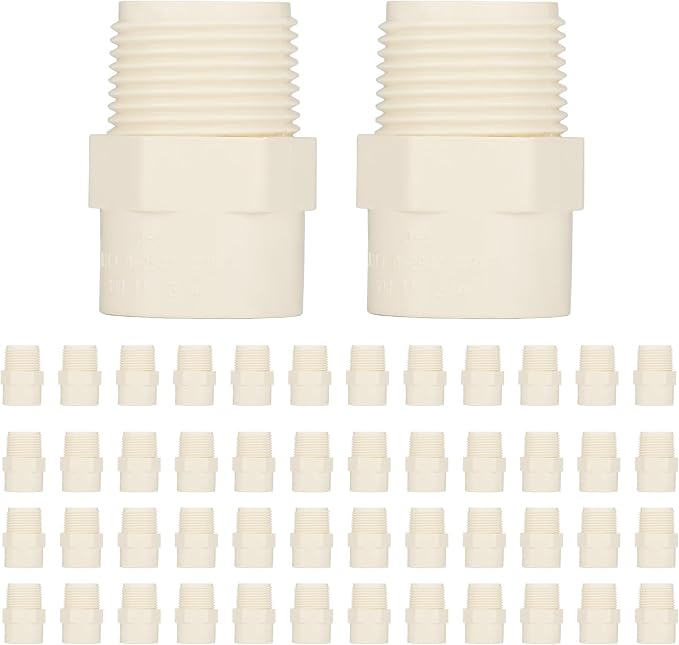 (50 Pack) EFIELD CPVC CTS Male Adapter Fittings, 3/4" Slip X 3/4" Male Thread,(CPVC034-10-50PCS)