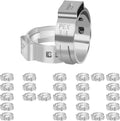 Kodilin 140-Pack 3/4 Pex Crimp Rings, Heavy-Duty 304 Stainless Steel Single Ear Pex Clamps Wider & Thicker Pex Cinch Clamps for Superior Grip & 360° Seal, Fits PEX Tubing Pipe Fitting Connections