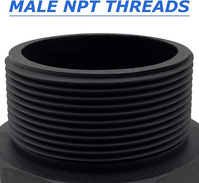 2PCS Camlock Fittings Poly NPT F-75 3/4" Type F Standard Couplings Cam lock Fittings Polypropylene Cam Groove Fitting Male Camlock with Male Threads (0.75 inch, Type F)