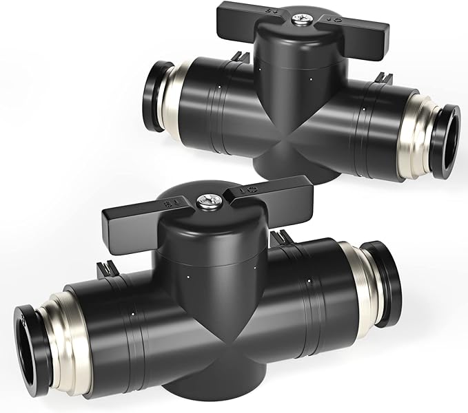 TAILONZ PNEUMATIC BVU-5/32 OD Ball Valve Air Flow Control Valve Push to Connect Fitting（Pack of 1）