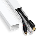 102in TV Wall Cord Hider, Cord Covers for Wall Mounted TV, Paintable TV Cable Hider Wall Kit, PVC Wire Hiders for TV on Wall, Cable Cover Wall Wire Cover, Cable Raceway White, 6X L17in W0.95 H0.59in