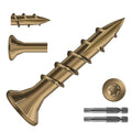 #8 x 1 Inch Deck Screws (2350Pcs) 10lb. Carbon Steel, Yellow, Flat Head, Rust Resistant epoxy Coated, with T25 Star Bit