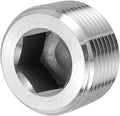 Pipe Plug Stainless Steel Internal Hex Thread Socket Pipe Plug Fitting - Fitting for (Sealing Port - Air Tanks - Water Outlets) 1 Inch NPT Male