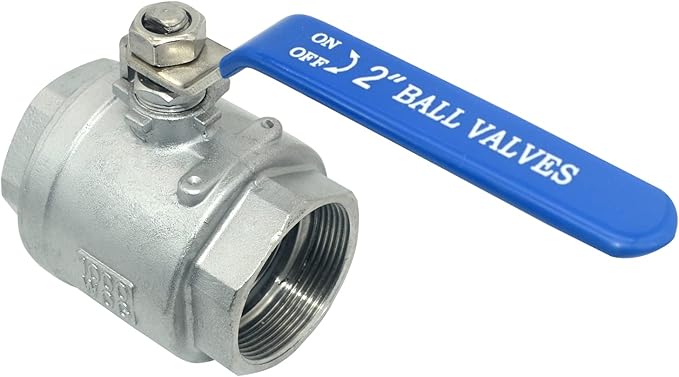 DAN SPEED 2" NPT Female 316 Stainless Steel Full Port Ball Valve Vinyl Handle WOG1000