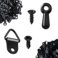 600PCS Picture Frame Hardware Backing Clips & Hangers Set with Screws, Small D Rings Tie Down Anchor Fasteners for Frames