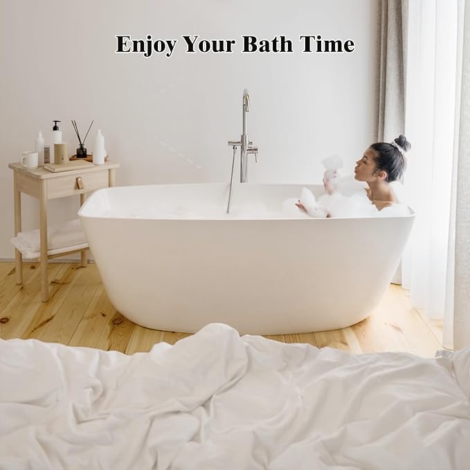 Freestanding Tub Drain Rough-in Kit, [Built to Last][Easy Installation] Bathtub Drain Kit with PVC Plastic Adapter and Brass Tail Pipes, for Freestanding, Floor Mounted, Copper Bathtub