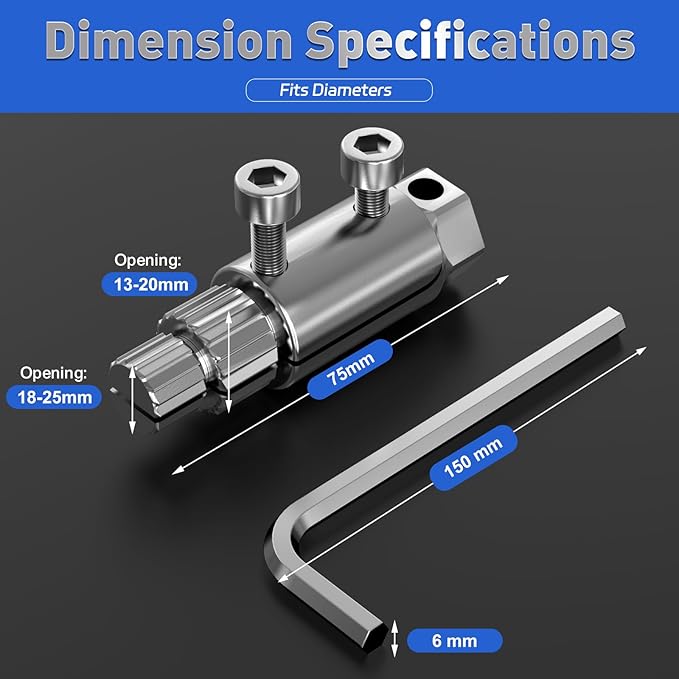 Broken Pipe Extractor Tool, Heavy-Duty Faucet & Valve Removal Set for 1/2" –1" Pipes, Stripped Screw and Rusted Bolt Extractor Kit, Silver