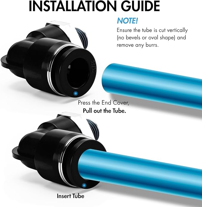Pneumatic 3/8 Push to Connect Fittings Male Thread Elbow and Straight Combination Air Line Quick Connect Fittings 3/8"OD x 1/8"NPT Quick Connect Air Hose Fittings (Pack of 12)
