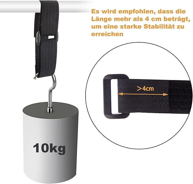 32Ft x 0.8In Adjustable Cable Straps with 50 Buckles, Free Cut Length, Black Reusable Fastening Cable Ties, Hook and Loop Securing Strap for Cable Tidy, Wire Management, Cord Organiser