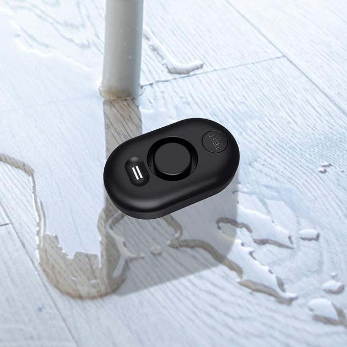 Water Leak Detector Sensor Alarm: Home Water Flooding Monitor Smart Sink Overflow Monitoring Adjustable Wet Moisture Alert Pipe Leakage Drip Detection Warning for Basement Floor (5 Sensor)