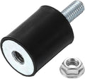uxcell M8 Rubber Mounts, 1Pcs 25x30mm(DxH) Rubber Cylindrical Anti Vibration Isolator Shock Absorber with Lock Nut for Car Bobbin Generator Air Compressors