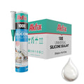 Akfix 100E RTV White Silicone Caulk (24x10.1 fl.oz.) - 100% Waterproof Silicone Sealant for Kitchen and Bathroom, Shower, Toilet, Sink, Window and Door, No Yellowing | White, 24 Pack