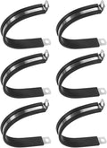 6-Pack Cable Clamps, 2-3/16 Inch/ 55 mm 304 Stainless Steel Rubber Cushioned Insulated Cable Clamp R Shape Metal Holder for Tube/Wire/Pipe/Loop Installation