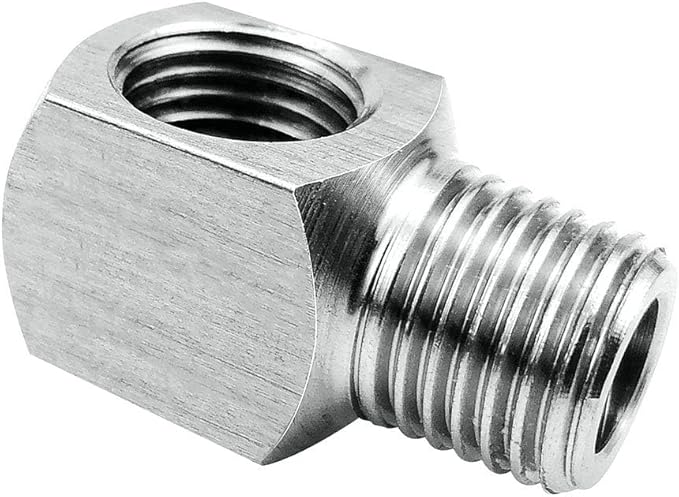 Beduan Stainless Steel Cast Pipe Fittings 90 Degree Barstock Street Elbow 1/4 NPT Male x 1/4 NPT Female Water Fuel Air (Pack of 2)